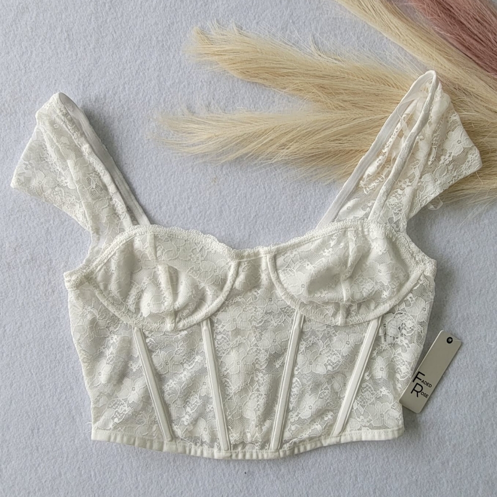 FADED ROSE women's‎ Top White Size S